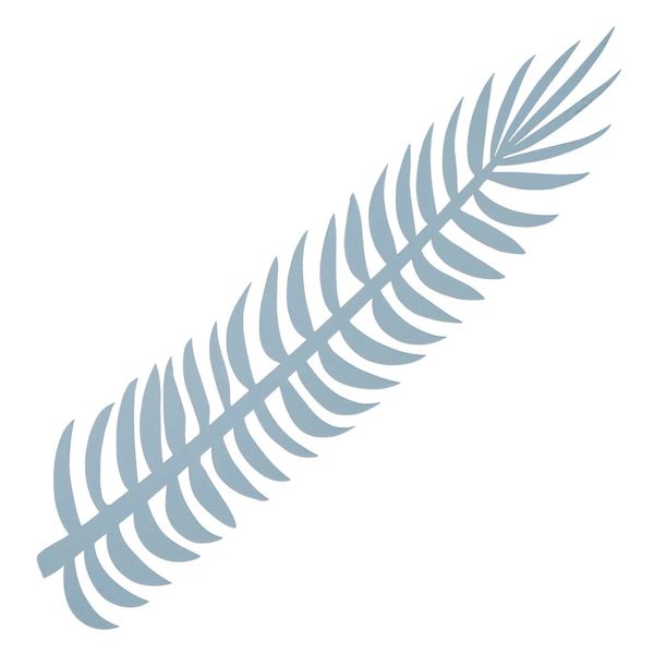 Folhagem Espinha de Peixe Cinza Azulado de Papel com 8 Unidades G Folhagem Espinha de Peixe Cinza Azulado de Papel com 8 Unidades G