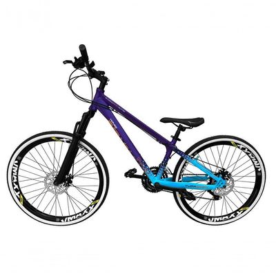 Bicicleta Aro 26 Vikingx Tuff X44 Roxo-azul 21v Alumínio Freio A Disco Aros Vmaxx Pretos