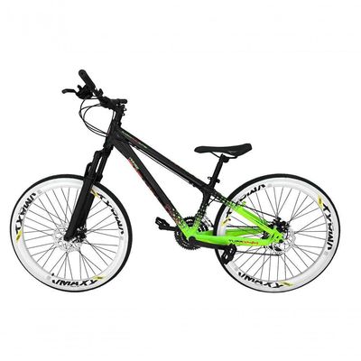 Bicicleta Aro 26 Vikingx Tuff X44 Preto-verde 21v Alumínio Freio A Disco Aros Vmaxx Brancos