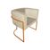 Kit 4 Poltronas Decorativa Sala De Estar Base De Ferro Cobre Veludo Bege