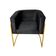 Kit 10 Poltronas Decorativa Sala De Estar Base De Ferro Dourada Veludo Preto
