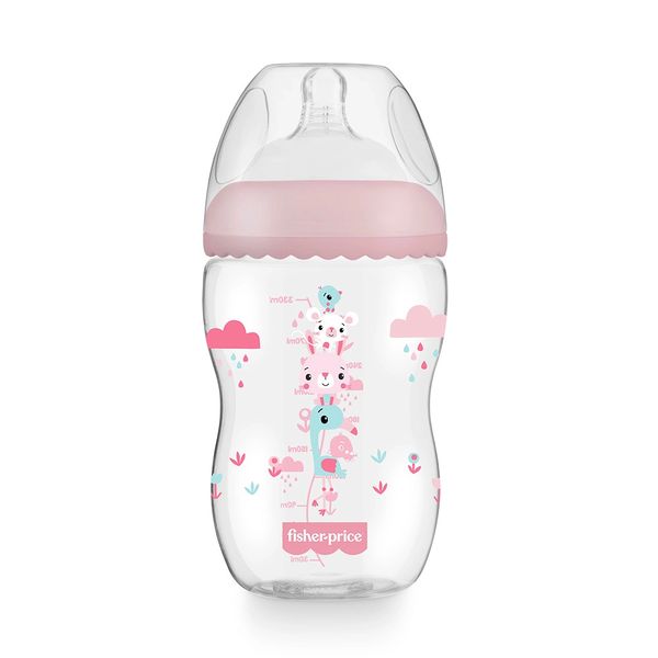 Mamadeira Fisher Price First Moments Rosa Algodão Doce 330ml