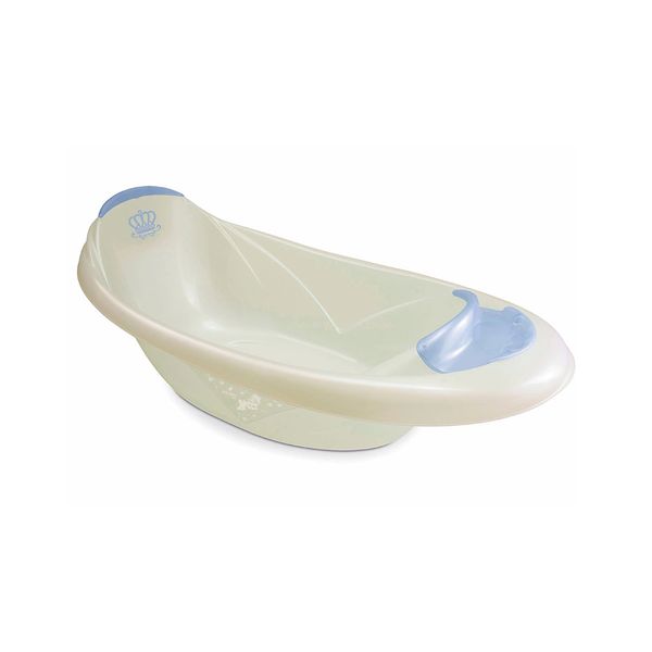 Banheira Infantil Majestic Branco Perolado com Azul 22L Banheira Infantil Majestic Branco Perolado com Azul 22L