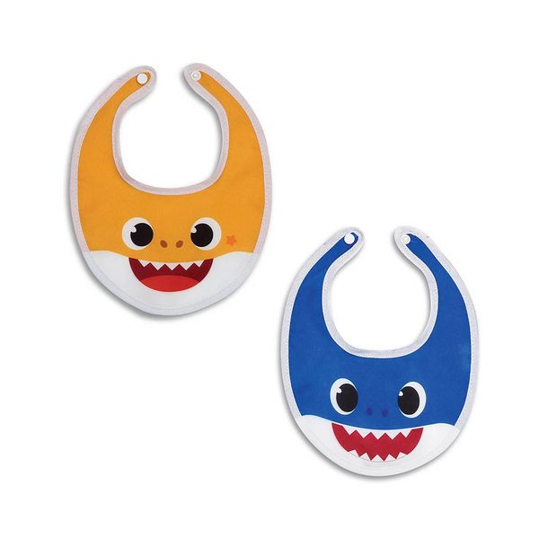 Babador Decorado Babygo Baby Shark de 3 a 6 Meses com 2 Unidades Azul Babador Decorado Babygo Baby Shark de 3 a 6 Meses com 2 Unidades Azul