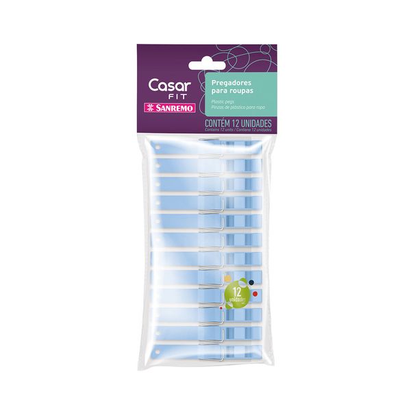 Pregador de Roupas Sanremo Plástico Infantil Azul