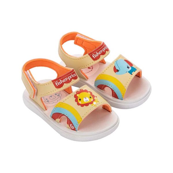 Sandália Ipanema Fisher Price Anim Baby Branco Amarelo e Laranja 22