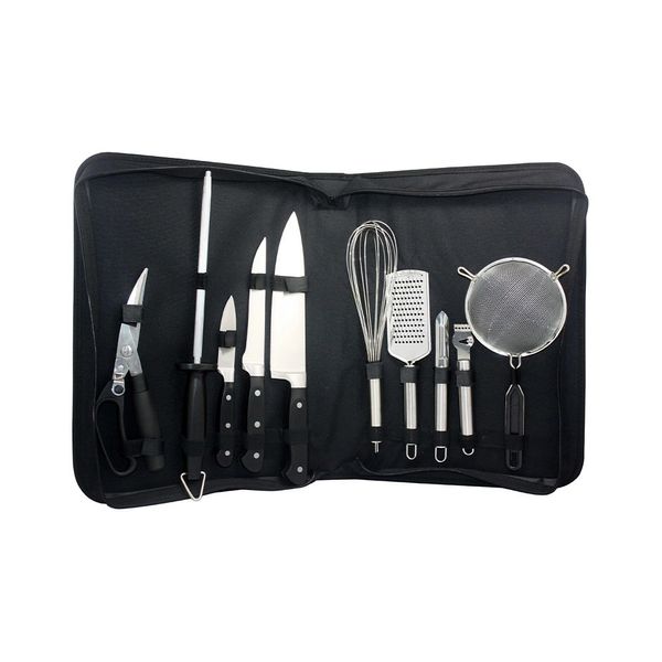 Jogo para Churrasco Fracalanza em Inox com Bolsa de Nylon com 10 Peças Jogo para Churrasco Fracalanza em Inox com Bolsa de Nylon com 10 Peças