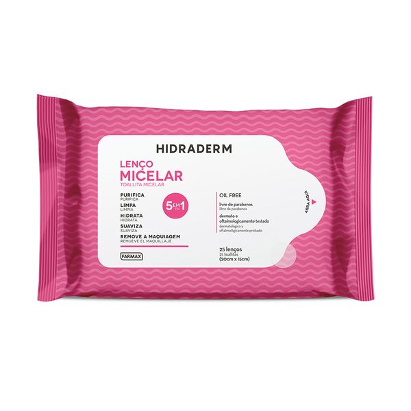 Lenço Micelar Farmax Hidraderm Lenço Micelar Farmax Hidraderm