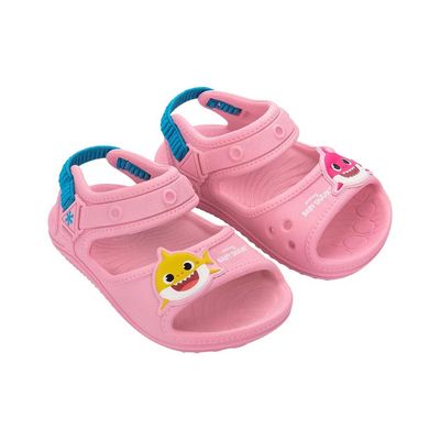 Sandália Ipanema Baby Shark Happy Rosa e Azul 22