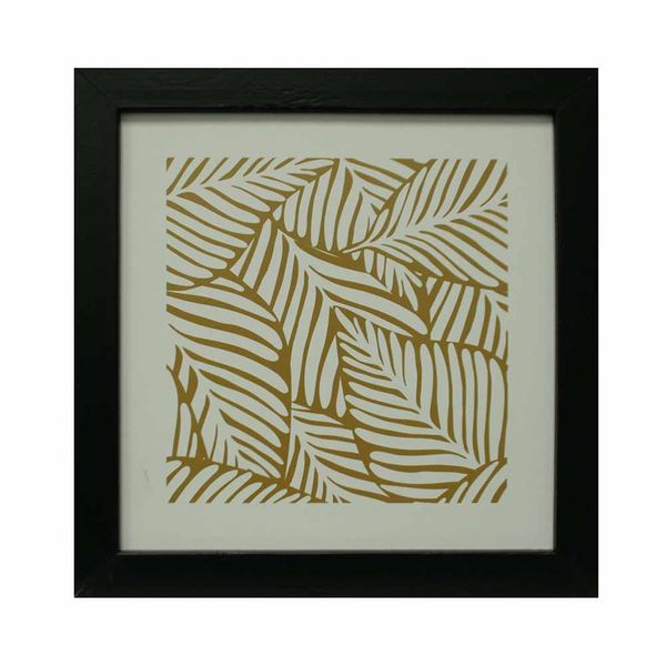 Quadro Decorativo 22x22cm Le Selva MDF Mostarda