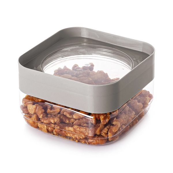 Pote Plug Quadrado Plasútil com Tampa Cinza 510ml Pote Plug Quadrado Plasútil com Tampa Cinza 510ml