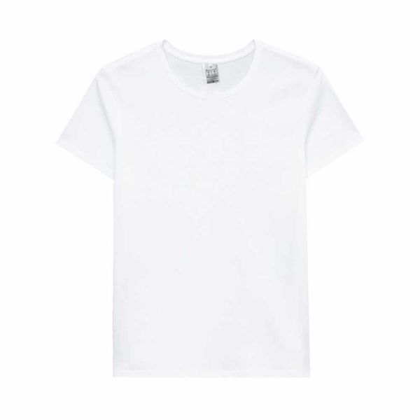 Camisa Básica Bomboné com Manga 100% Algodão Unissex GG Branca