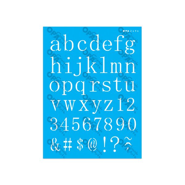 Stencil Opa 15x20 Alfabeto Reto Minúsculo 2496
