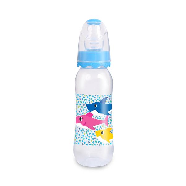 Mamadeira Acinturada Babygo Bico Orto Silicone Baby Shark 240ml Mamadeira Acinturada Babygo Bico Orto Silicone Baby Shark 240ml