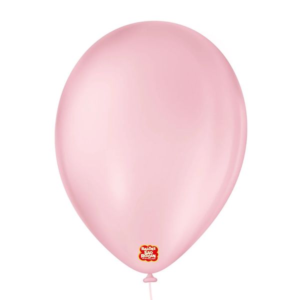 Balões São Roque 9 Liso Rosa Baby 50 Unidades