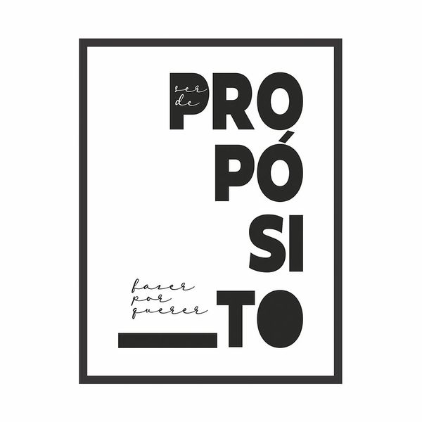 Quadro Kapos 32x42cm P&B Mdf Propósito