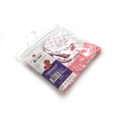 kit Touca e Luva Le Baby Rosa com 4 Unidades