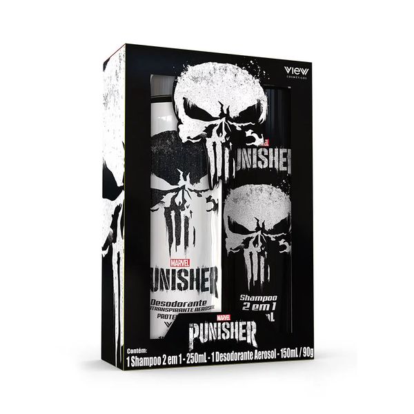 Kit Shampoo 2 em 1 e Desodorante Punisher