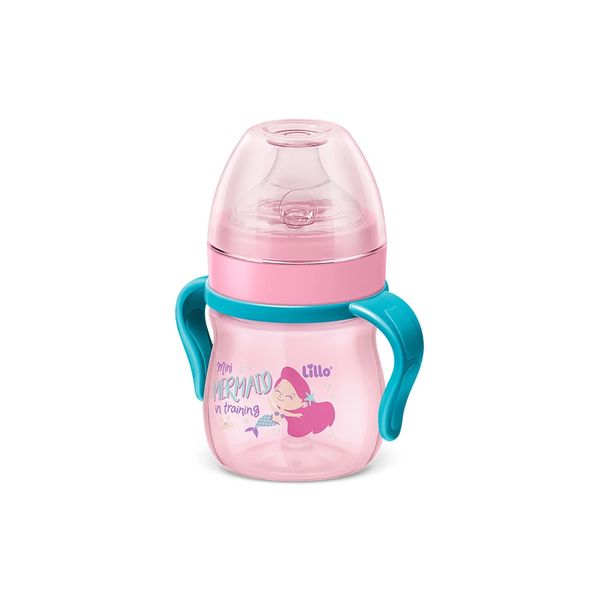 Caneca de Aprendizado Lillo com Alça Evolution Bebedor Silicone Menina 150ml