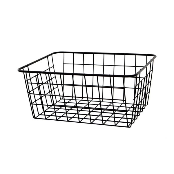 Cesto de Prateleira Le Organizador Aramado 28x22x12cm Preto