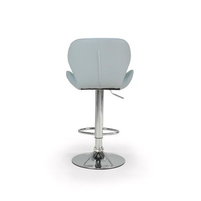 Kit 08 Banquetas Slim Estofada Giratória Com Regulagem De Altura - Cinza