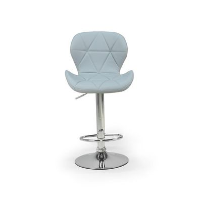 Kit 08 Banquetas Slim Estofada Giratória Com Regulagem De Altura - Cinza