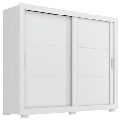 Guarda Roupas Casal 2 Portas De Correr 4 Gavetas Titanium Zanzini Branco