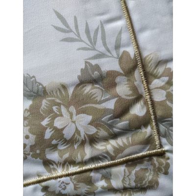 Jogo Lencol Solteiro Algodão 180 Fios Perola Flor Bouton