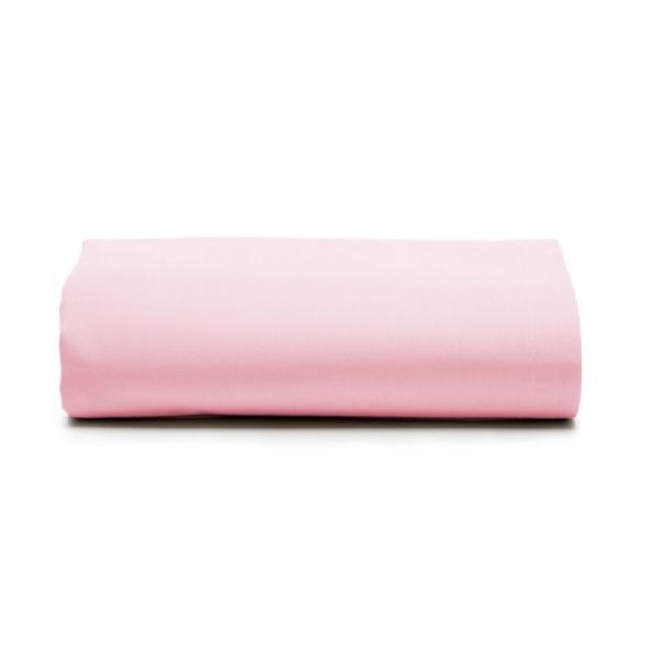 Lencol Avulso King sem Elastico Algodao Liso Rosa Santista