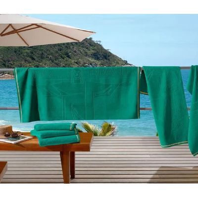 Toalha de Banho Praia Jacq. 70x140cm Cristo Verde Bouton