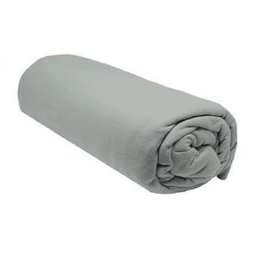 Lencol Avulso Solteirão com Elastico Malha Cinza Bouton
