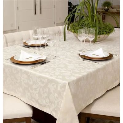 Toalha Mesa Quadrada High Class 160x160cm Palha Raner