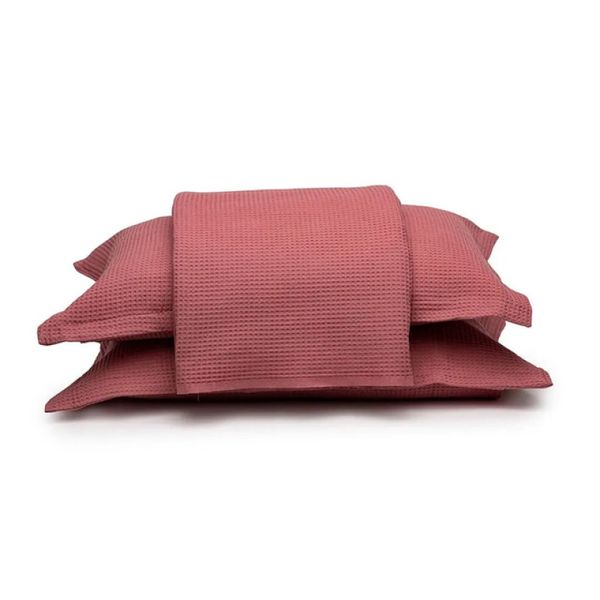Colcha Queen 3 Peças Algodão Piquet Favo Dohler Rose