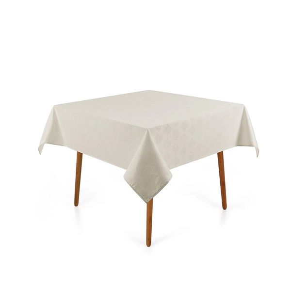 Toalha Mesa Quadrada 180x180cm Zattar Branco Karsten