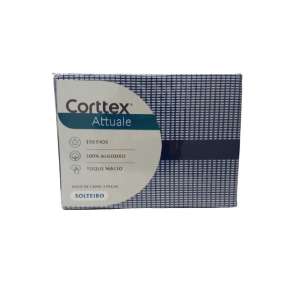 Jogo Cama Solteiro 3 Peças Algodão 150 Fios Attuale Corttex Floral Bege