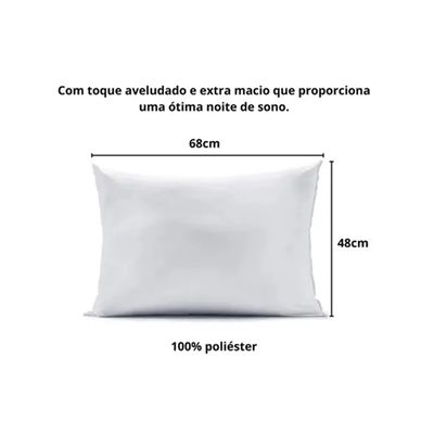 Kit 3 Travesseiros Toque Aveludado 50cm x 70cm Altenburg