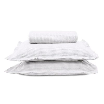 Colcha Queen 3 Peças Algodão Piquet Favo Branco Dohler
