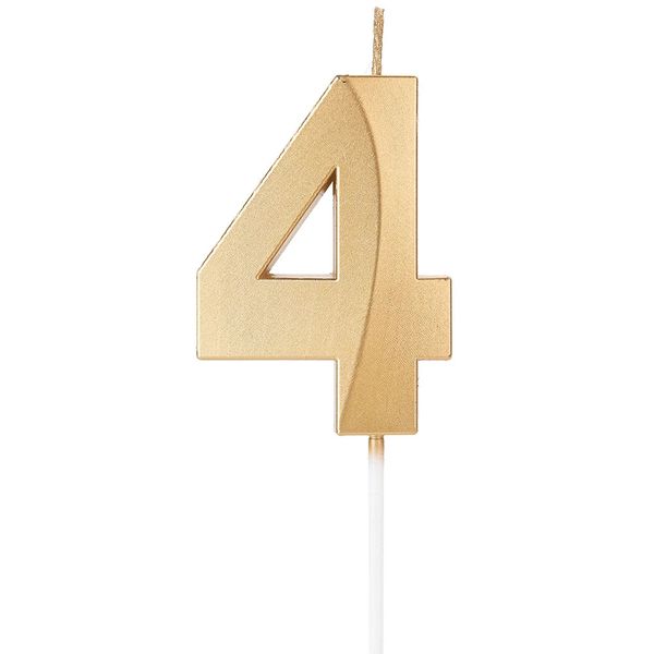 Vela Silver Design Dourada Nº4 Vela Silver Design Dourada Nº4