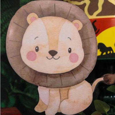 Leão Decorativo de Mesa Tema Safari Produfest MDF