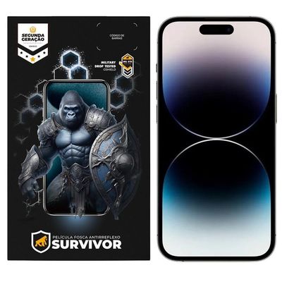 Película Para Iphone 14 Pro Com Aplicador - Survivor Fosca - Gshield