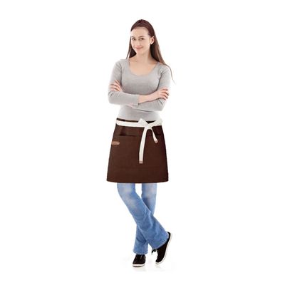 Avental de Cintura Marrom Cafeteria Barbearia Bartender 10un
