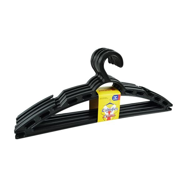 Conjunto de Cabides Keita com 10 Unidades Preto