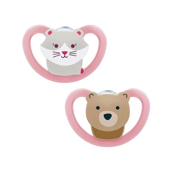 Kit com 2 Chupetas Nuk Space Sil Girl S2