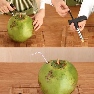 Furador Abridor Manual De Coco Profissional Em Aço Inox