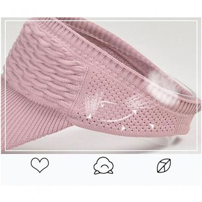 Viseira De Praia Feminina Boné Com Proteção Solar Aba Longa Rosa