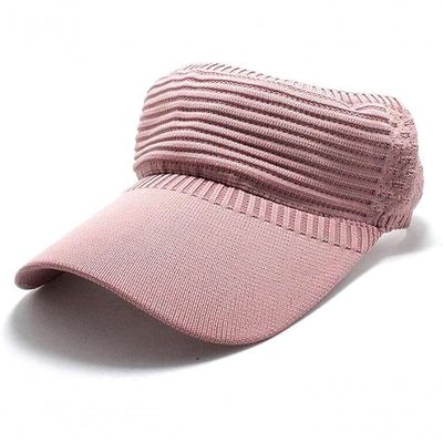 Viseira De Praia Feminina Boné Com Proteção Solar Aba Longa Rosa