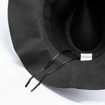 Chapéu Fedora De Feltro Aba Média Maleável Cata Ovo Cowboy Rodeio Unissex Batateiro Preto