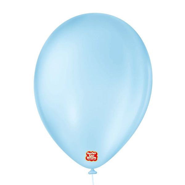Balões São Roque 9 Liso Azul Baby 50 Unidades