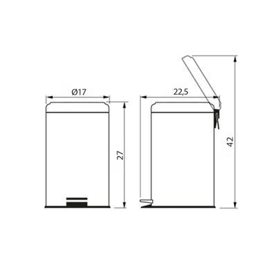 Lixeira Tramontina Brasil Com Pedal 3l Redonda Inox 94538103
