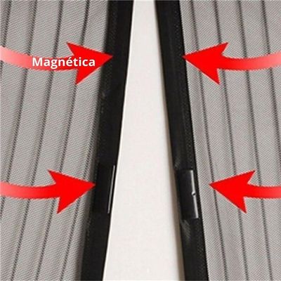 Cortina Magnética Tela Mosquiteira Fechamento Automático Pernilongo Mosca 100x210cm